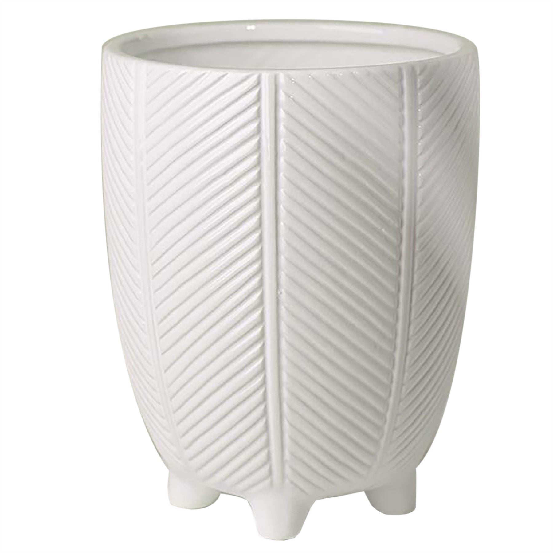 Ceramic Plant Pot Planter- White