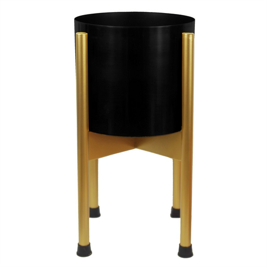 Metal Planter- Gold and Black