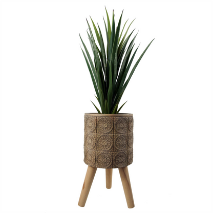 Large Planter with Wooden Legs