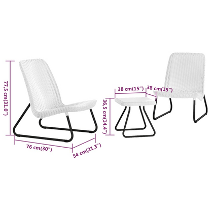 Keter Rio Patio Furniture Set 3 Pieces