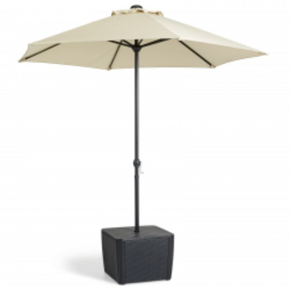 Keter Garden Side Table with Parasol Hole | Jscapes Home and Garden