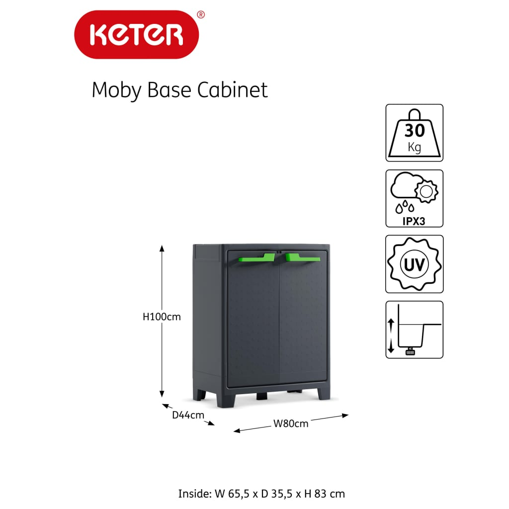 Keter Low Storage Cabinet | Jscapes Home and Garden