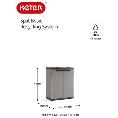 Keter “Split Basic” Recycling Cabinet | Jscapes