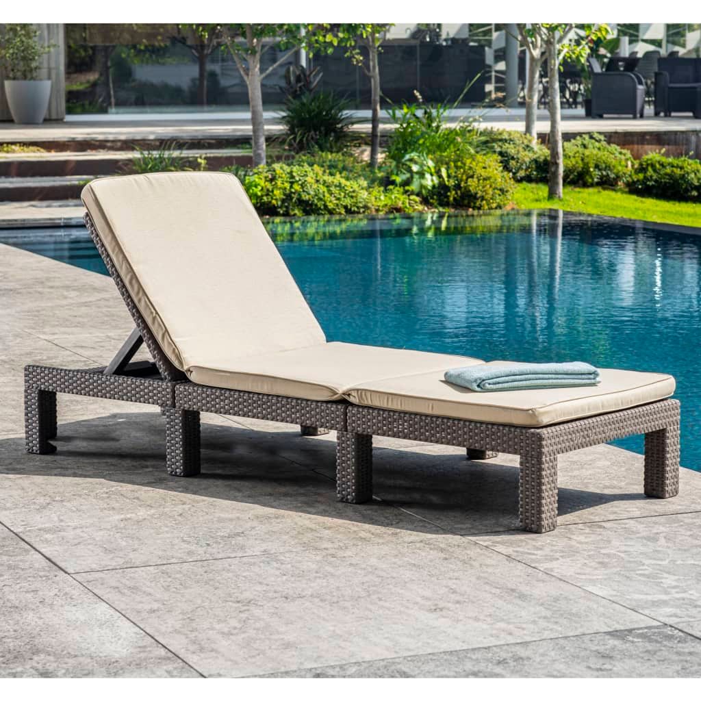 Keter Sunlounger with Cushion | Jscapes Home and Garden