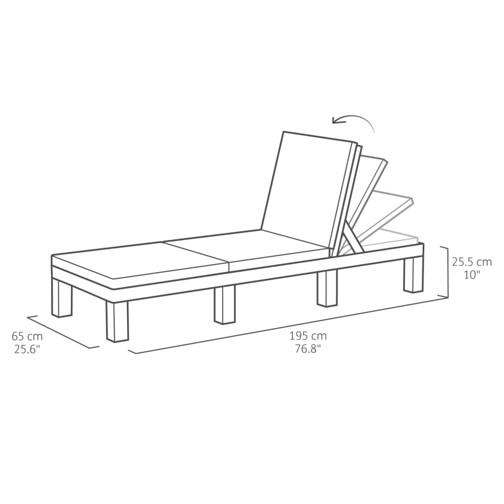 Keter Sunlounger with Cushion| Jscapes Home and Garden