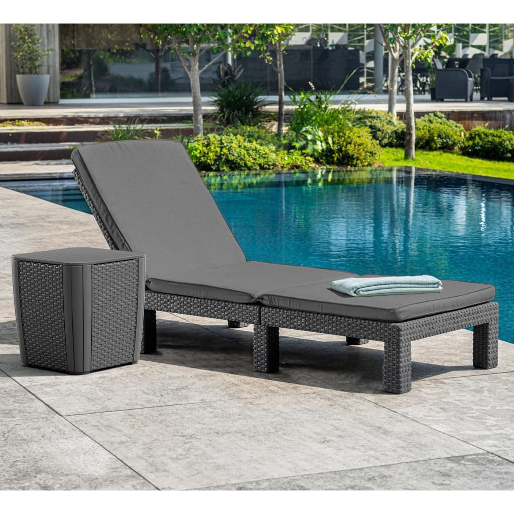 Keter Sunlounger with Cushion | Jscapes Home and Garden