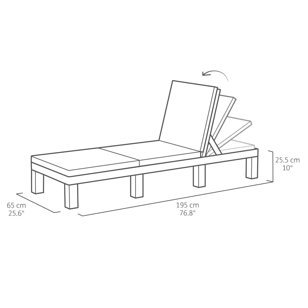 Keter Sunlounger with Cushion | Jscapes Home and Garden