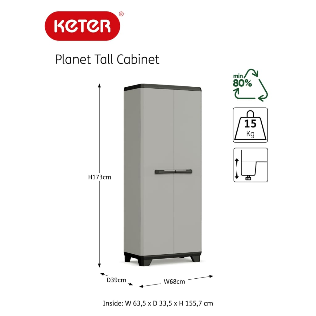 Keter Storage Cabinet with Shelves | Jscapes Home and Garden