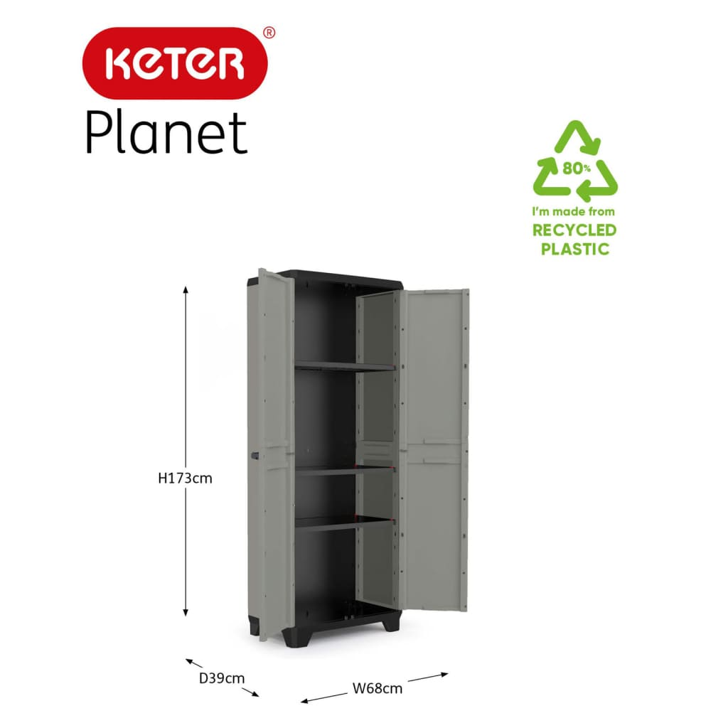 Keter Storage Cabinet with Shelves | Jscapes Home and Garden