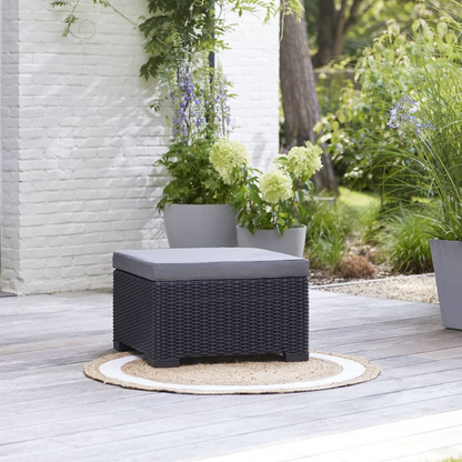 Grey Outdoor Ottoman | Jscapes Home and Garden    