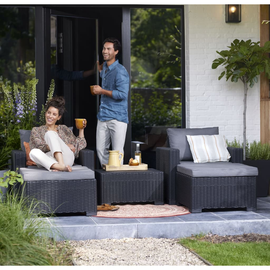 Grey Outdoor Ottoman | Jscapes Home and Garden    