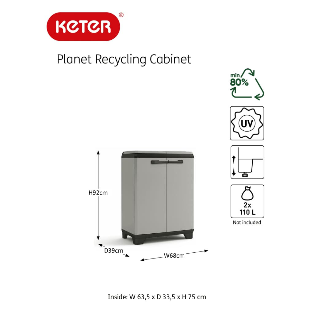 Keter Recycling Cabinet | Jscapes Home and Garden