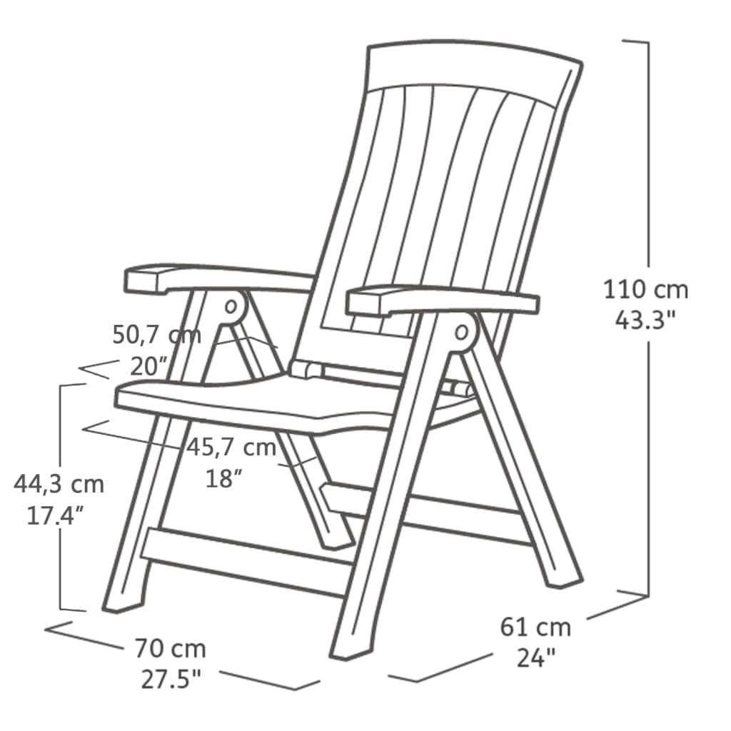 Keter Reclining Garden Chairs | Jscapes Home and Garden