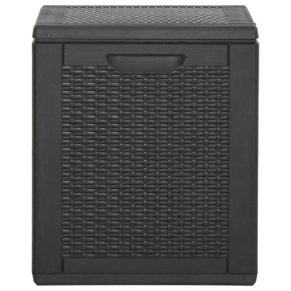 Black Rattan Garden Storage Box 90L