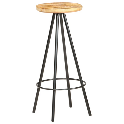 Rough Mango Wood Bar Stools 4 pcs