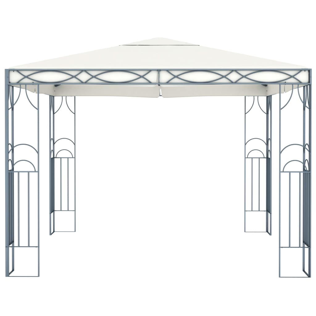 Cream Gazebo with LED String Lights