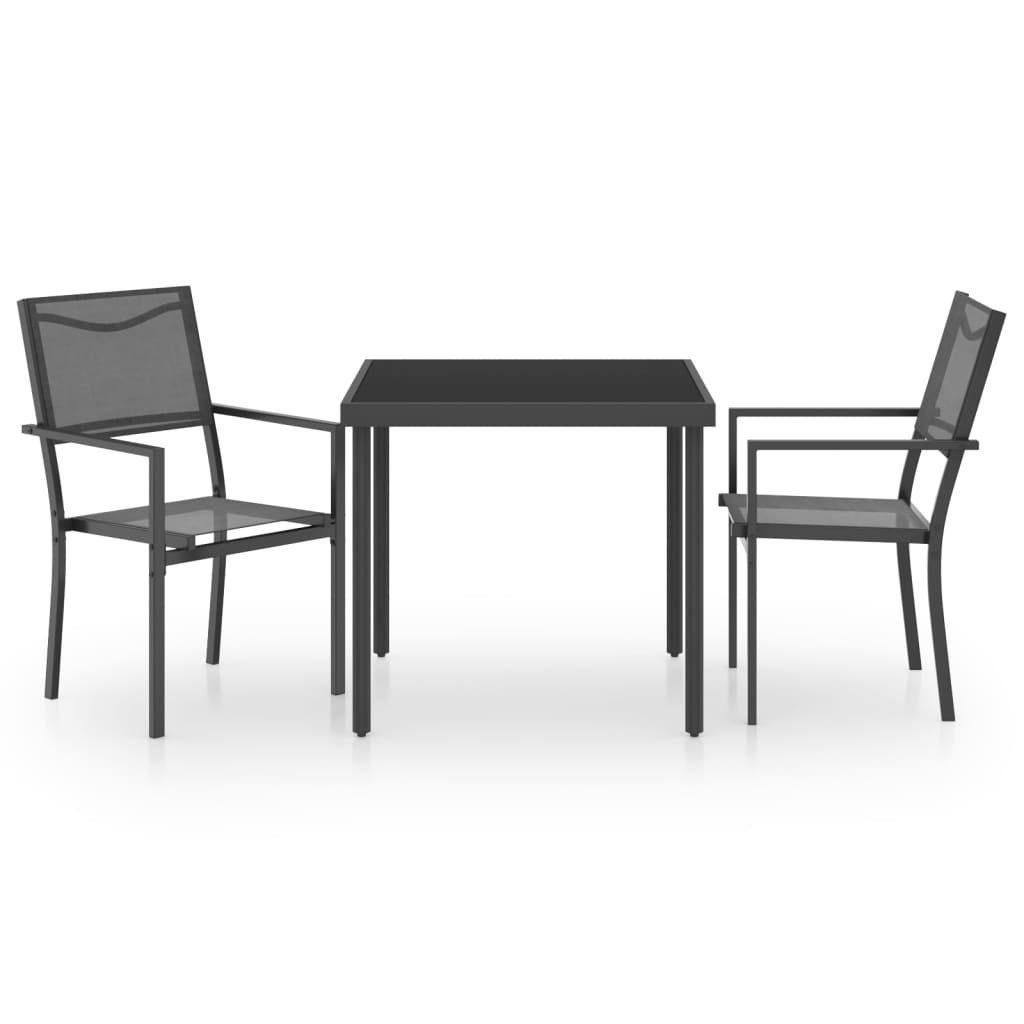 3 Piece Steel Outdoor Dining Set