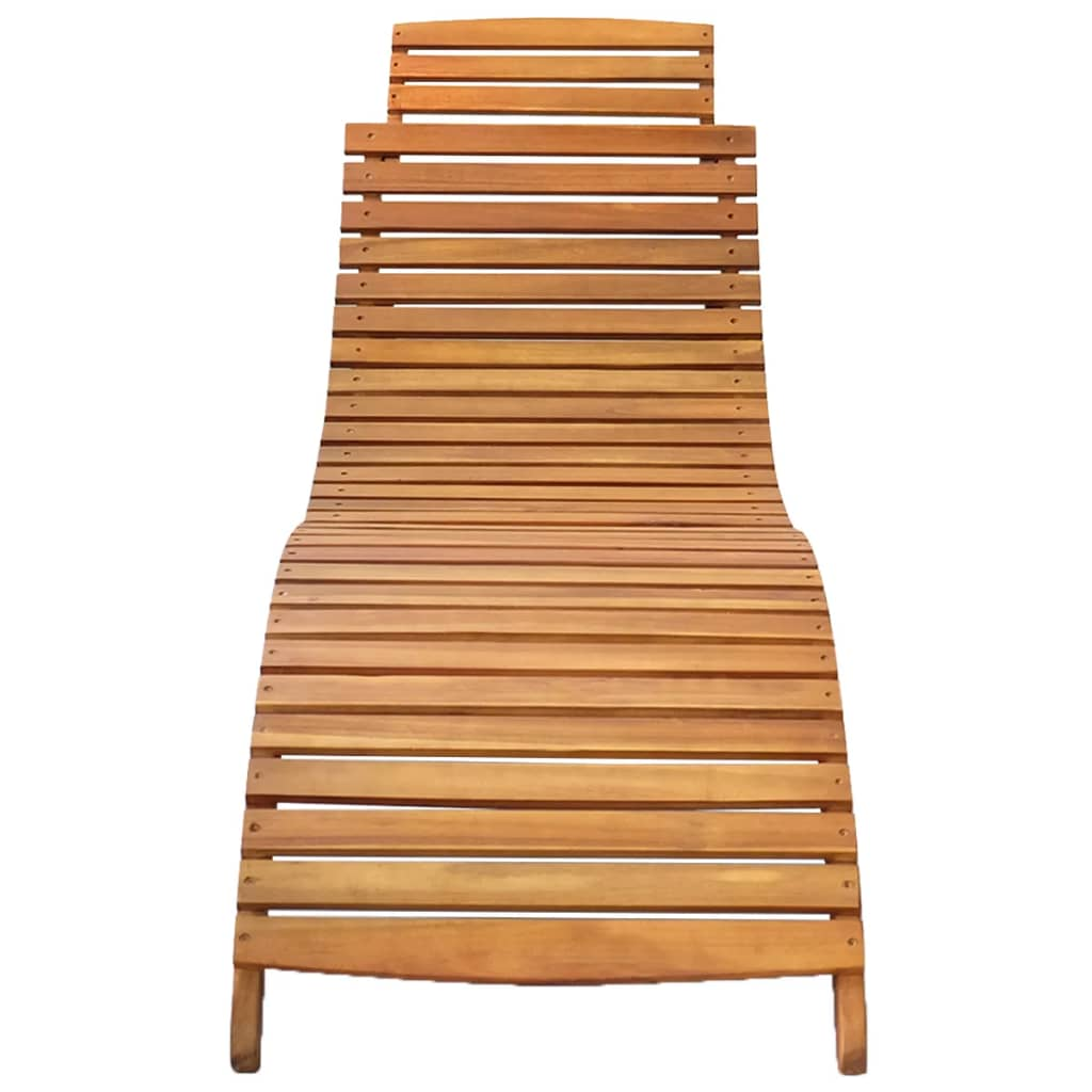  Solid Acacia Wood Sun Loungers 2 pcs