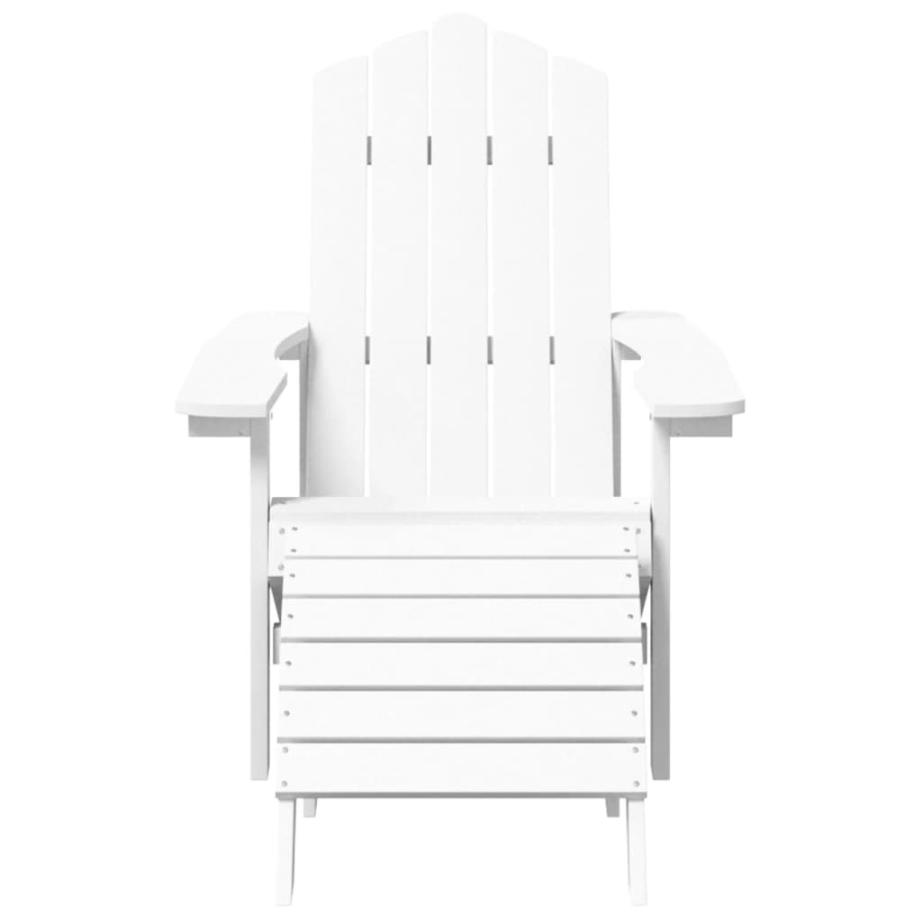 White Garden Adirondack Chair with Footstool & Table