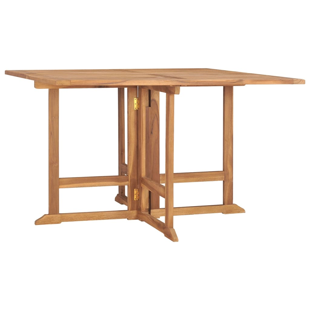 5 Piece Solid Teak Wood Folding Outdoor Dining Set