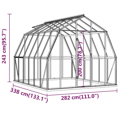 Greenhouse with Base Frame 9.53 m²