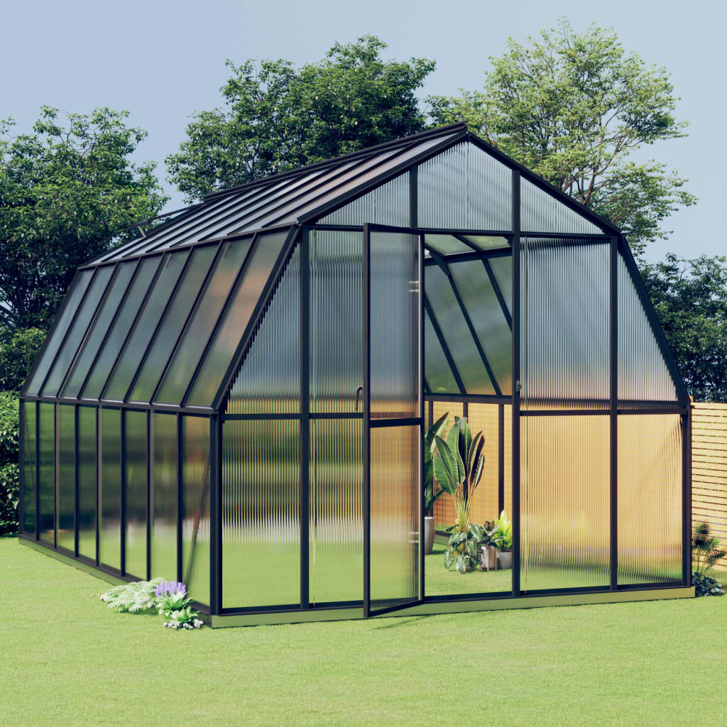 Aluminium Greenhouse with Base Frame 12.63 m²