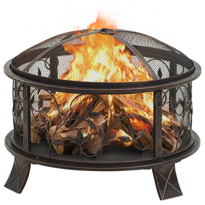  Rustic Fire Pit with Poker | Jscapes Home and Garden