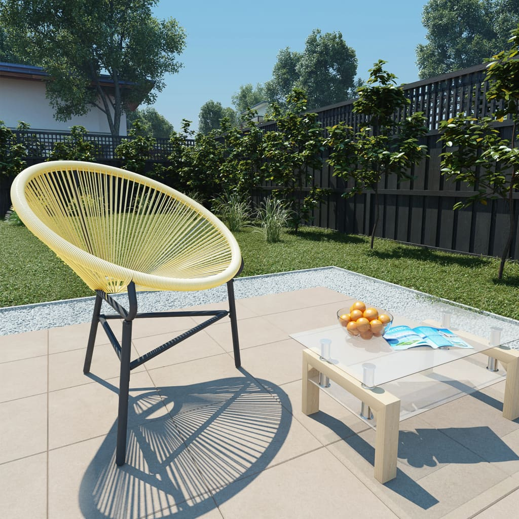 Beige Poly Rattan Garden Acapulco Chair