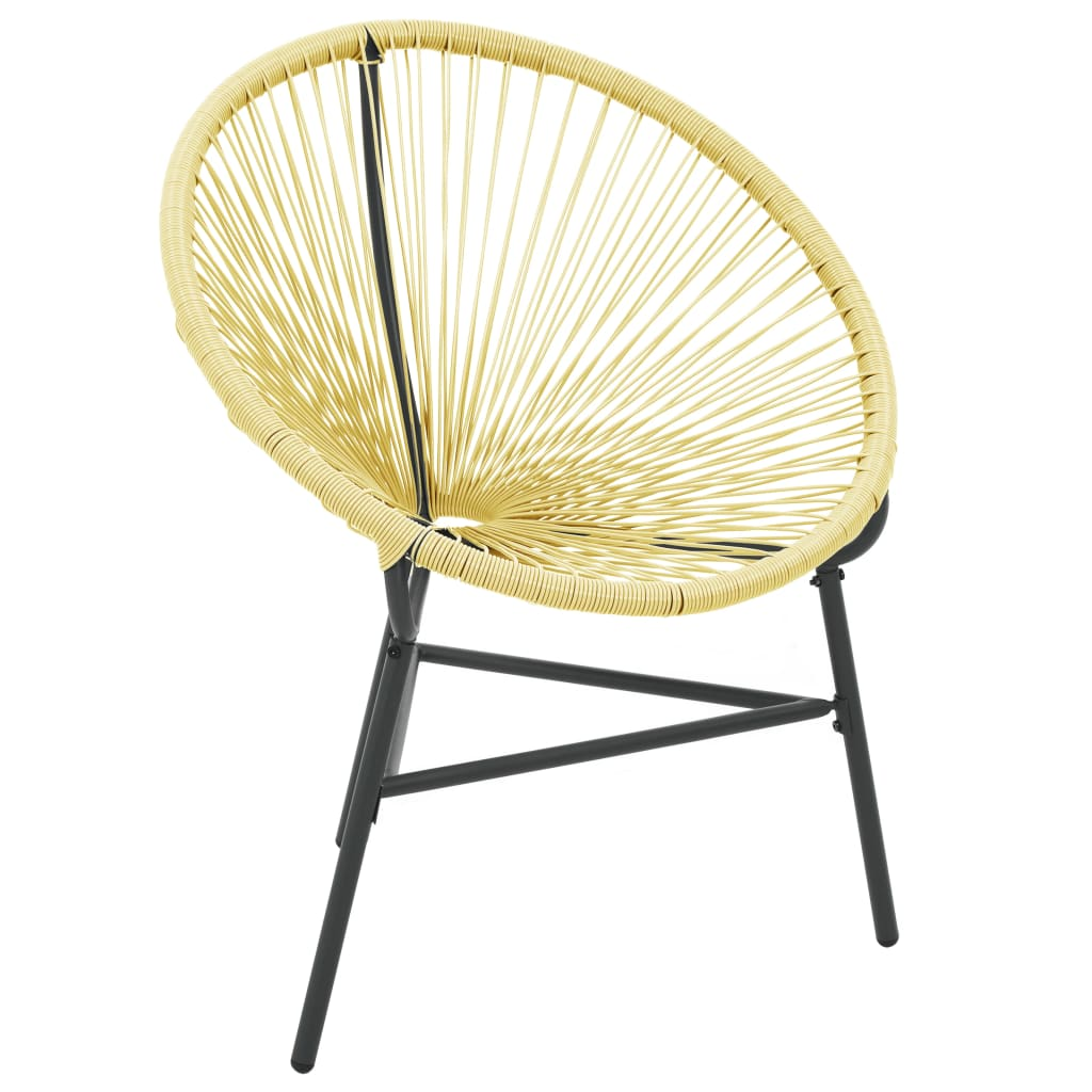 Beige Poly Rattan Garden Acapulco Chair