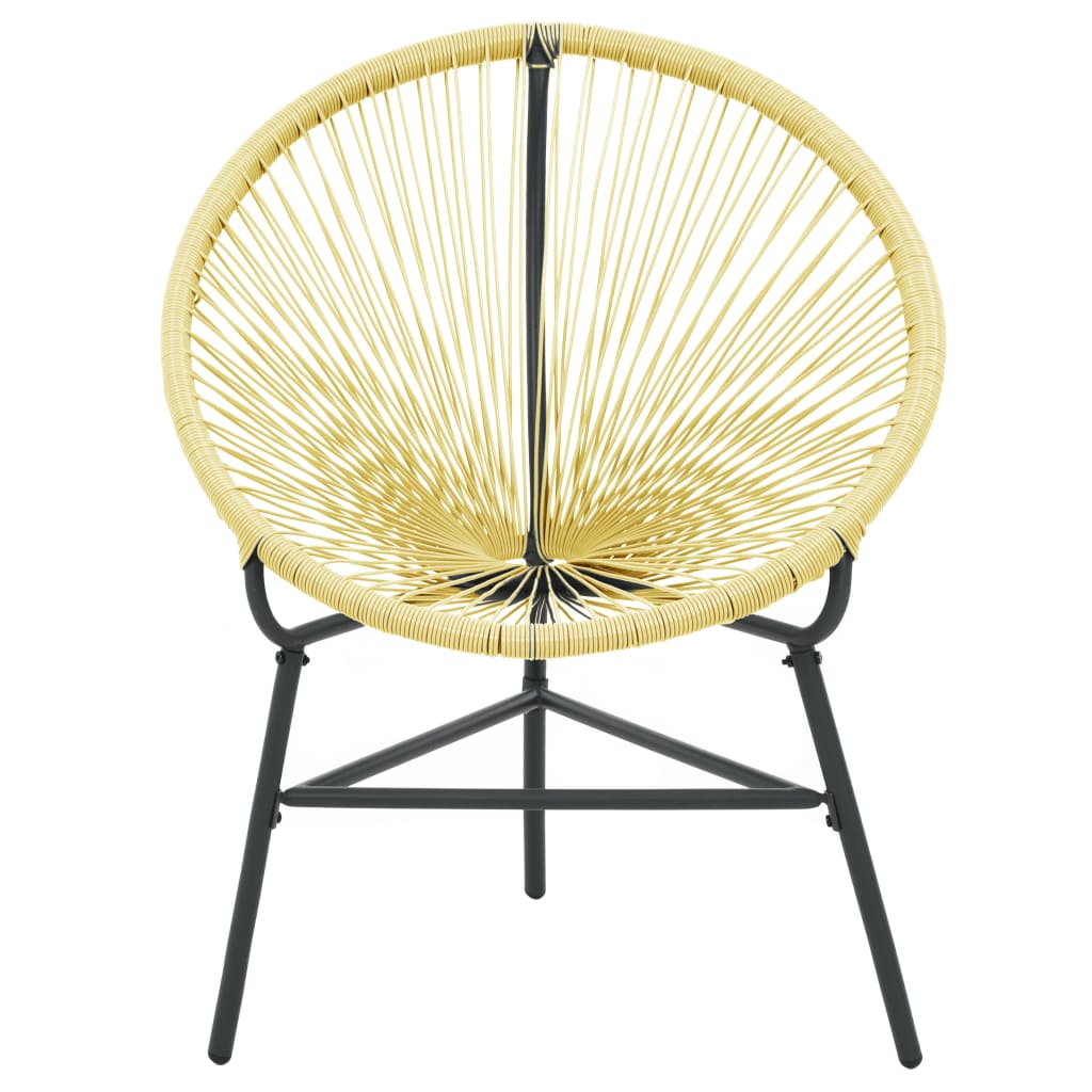 Beige Poly Rattan Garden Acapulco Chair