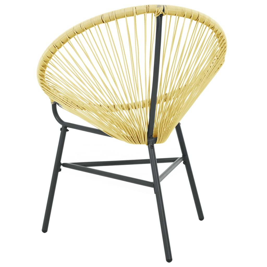 Beige Poly Rattan Garden Acapulco Chair