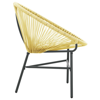 Beige Poly Rattan Garden Acapulco Chair