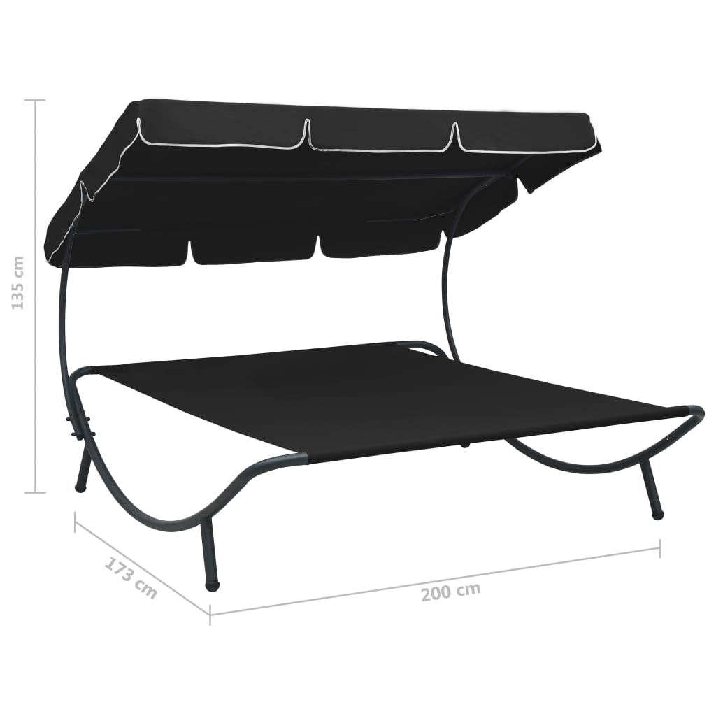 Outdoor Lounge Bed with Canopy | Jscapes Home and Garden