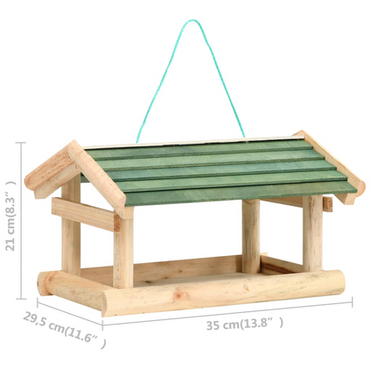  Bird Feeder Solid Wood 35x29.5x21 cm