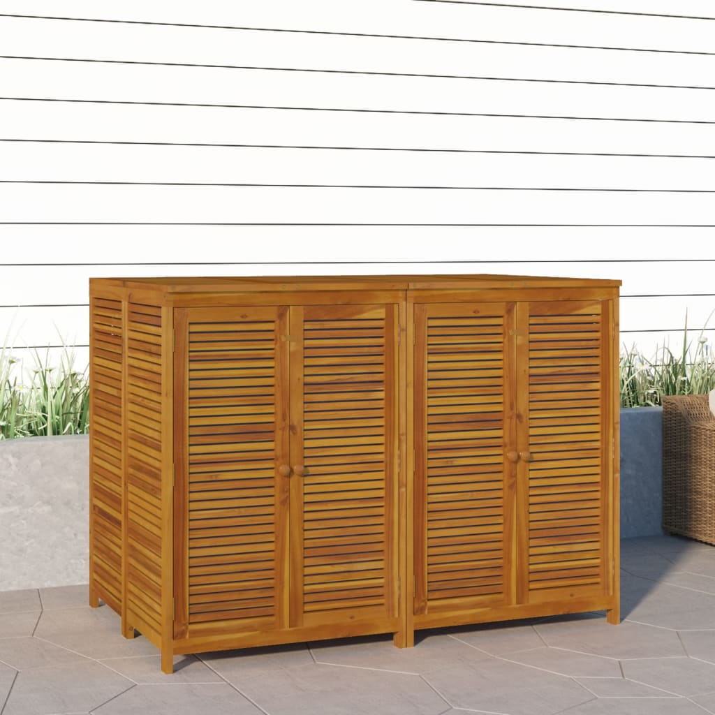 Solid Acacia Wood Garden Storage Box 140x87x104 cm