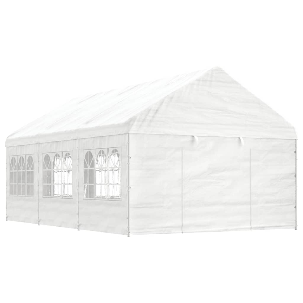 White Gazebo with Roof