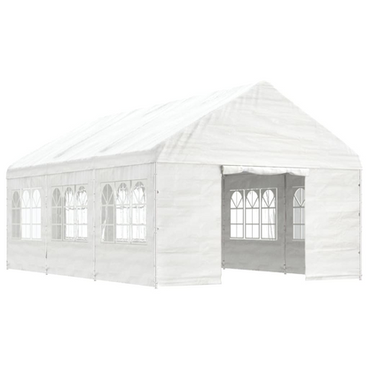 White Gazebo with Roof