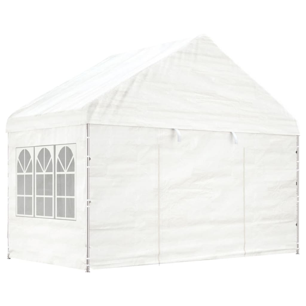 White Gazebo with Roof