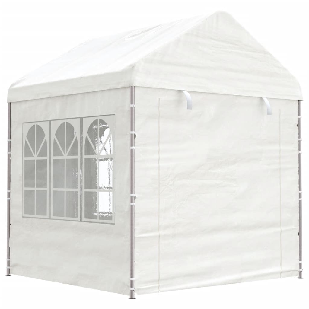 White Gazebo with Roof