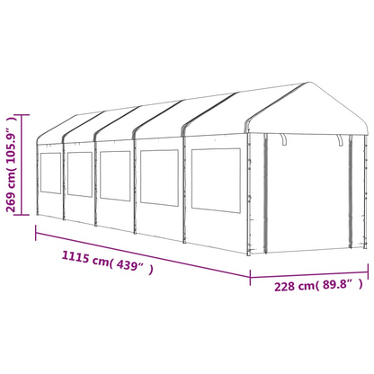 White Gazebo with Roof