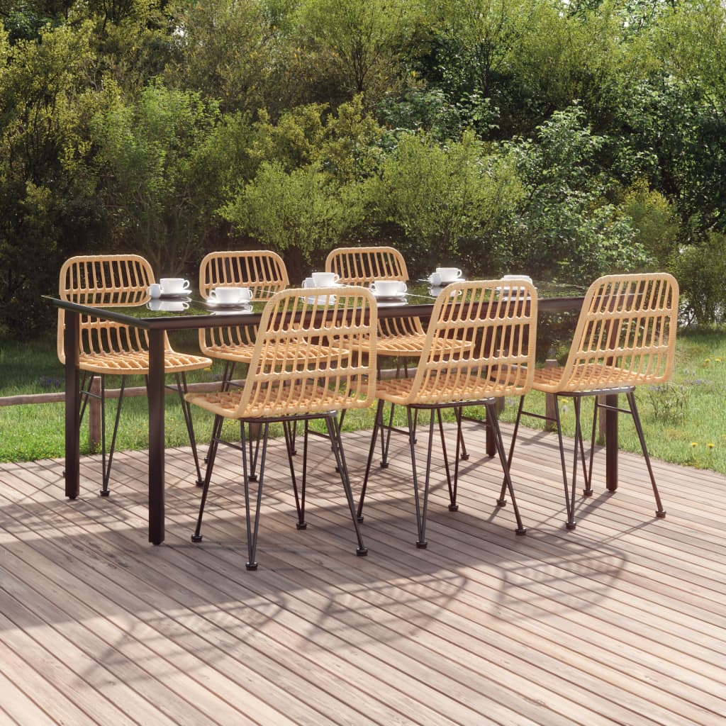 Poly Rattan 7 Piece Garden Dining Set