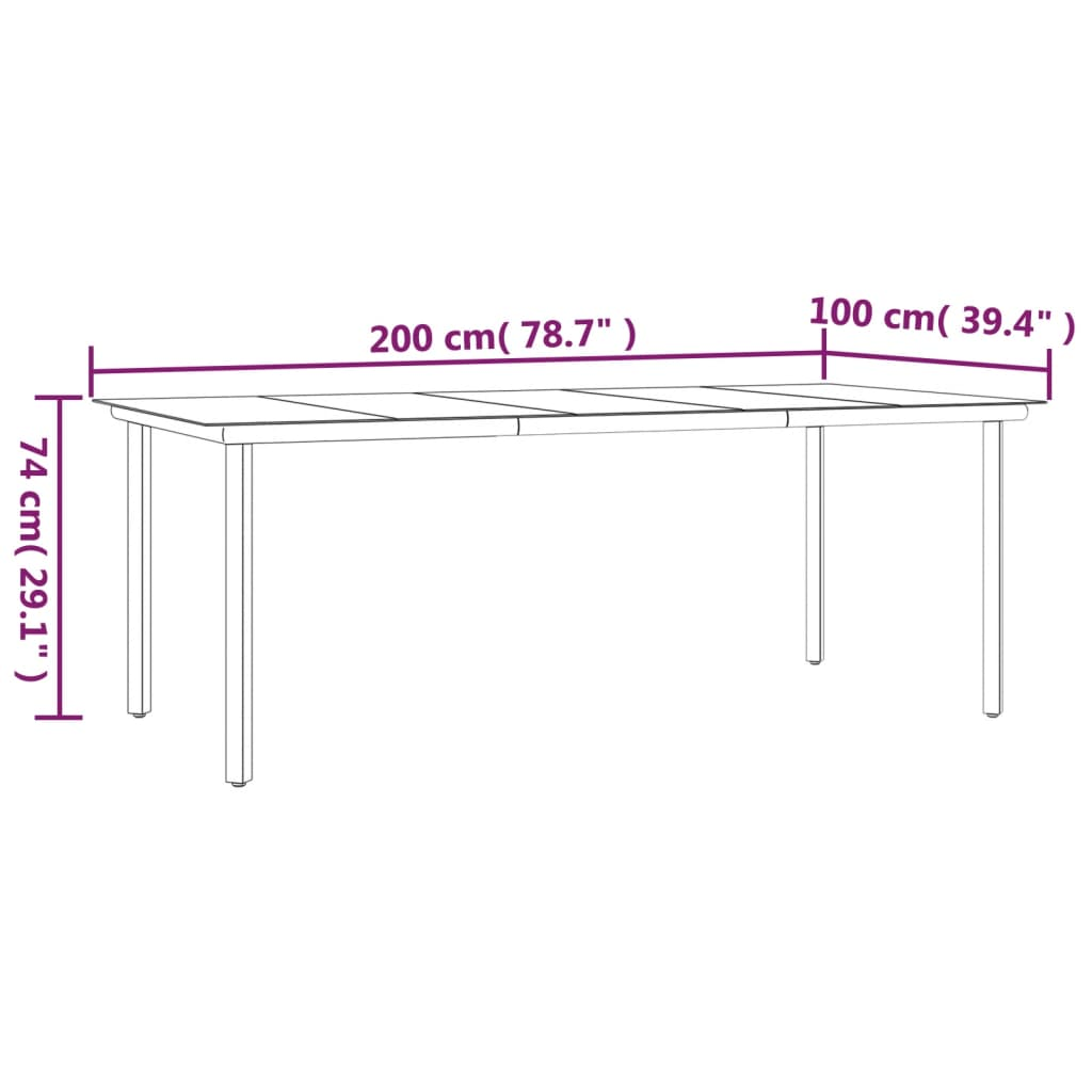 Poly Rattan 7 Piece Garden Dining Set