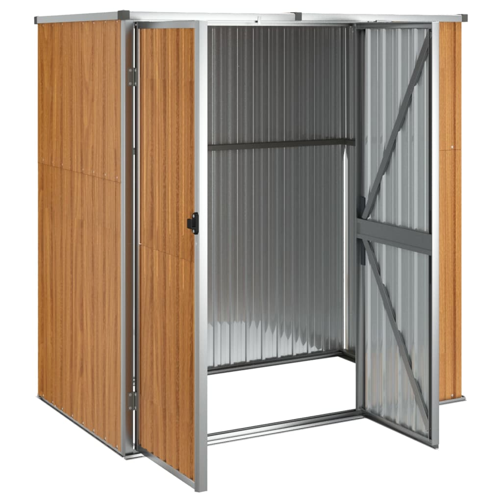 Garden Tool Shed Brown 161x89x161 cm