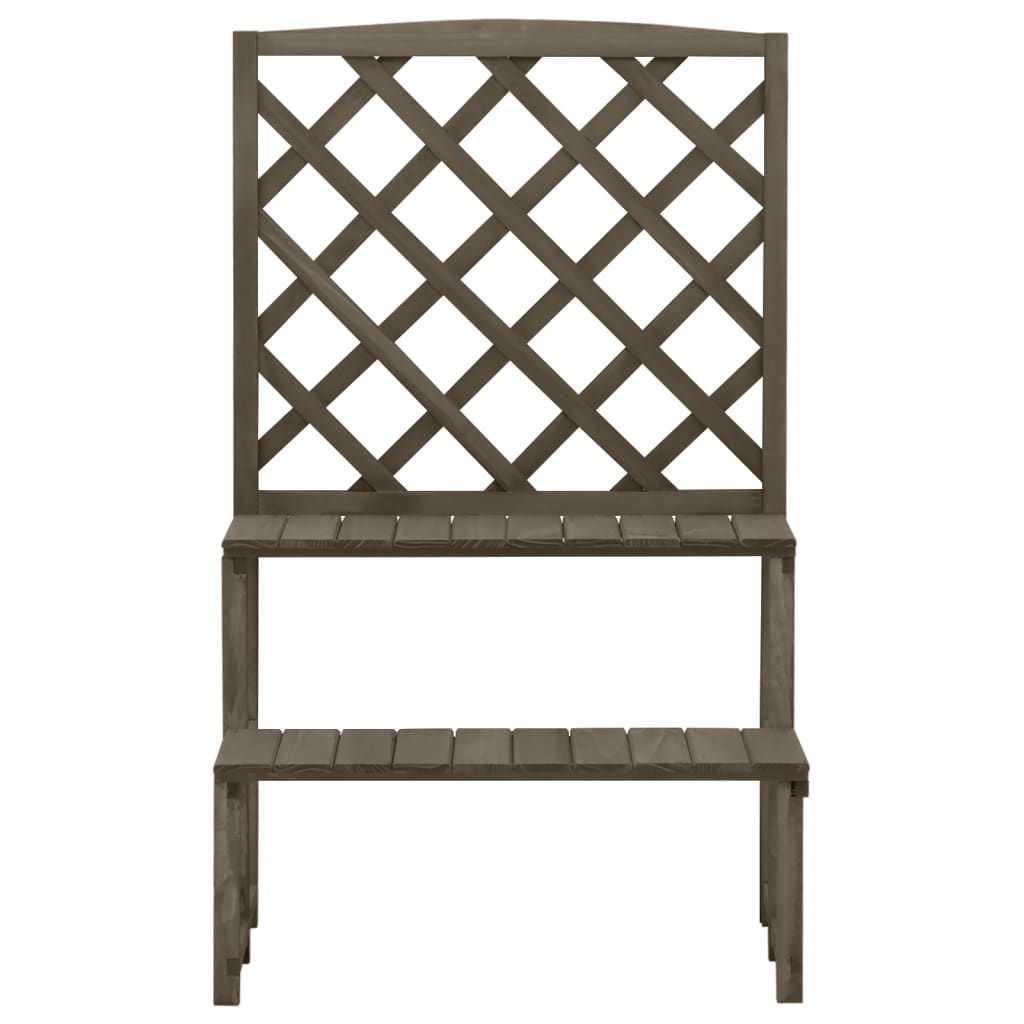 Grey Plant Stand with Trellis 70x42x115 cm