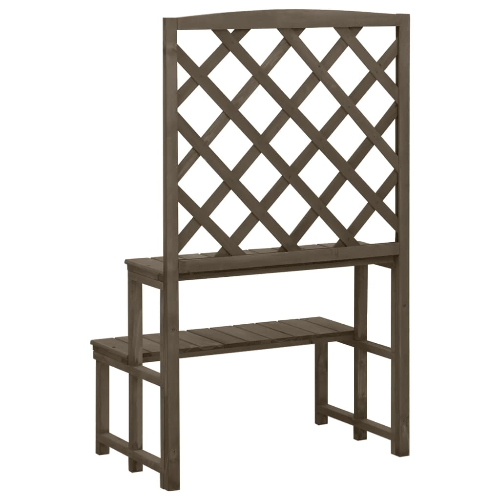 Grey Plant Stand with Trellis 70x42x115 cm