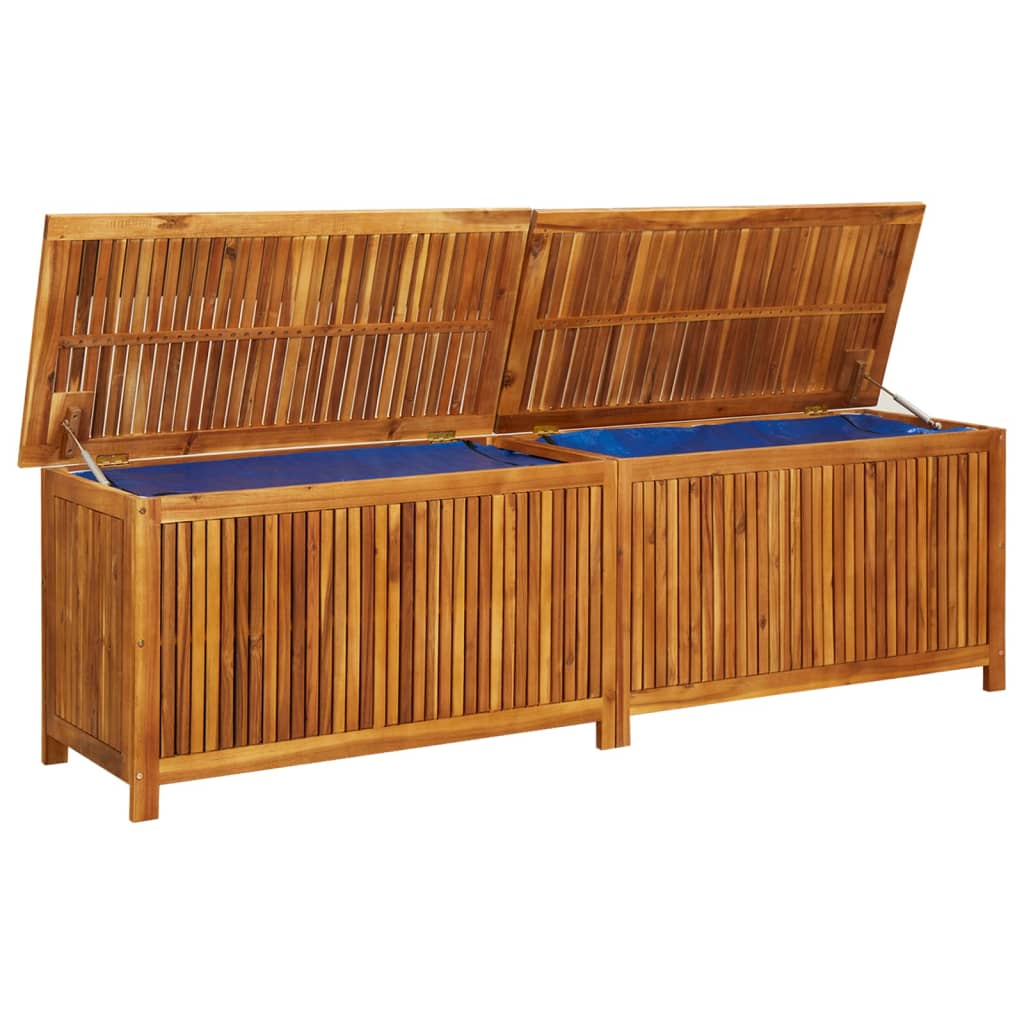  Solid Acacia Wood Garden Storage Box 200x50x58 cm