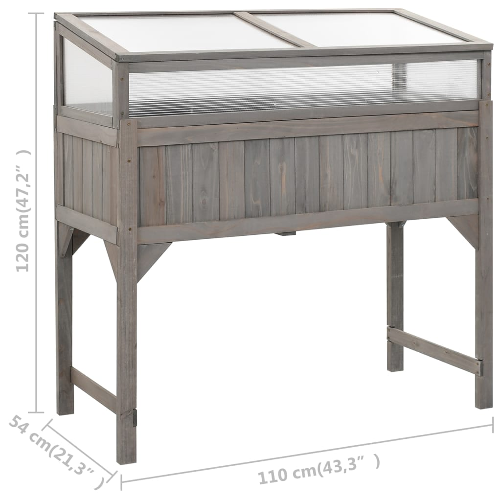 Raised Bed with Greenhouse 110x54x120 cm