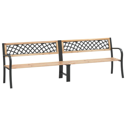 Chinese Fir Wood Twin Garden Bench 238 cm