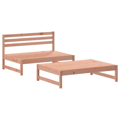 2 Piece Solid Douglas Wood Garden Lounge Set