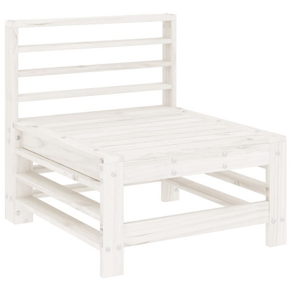 4 Piece Solid Pine Wood Garden Lounge Set White